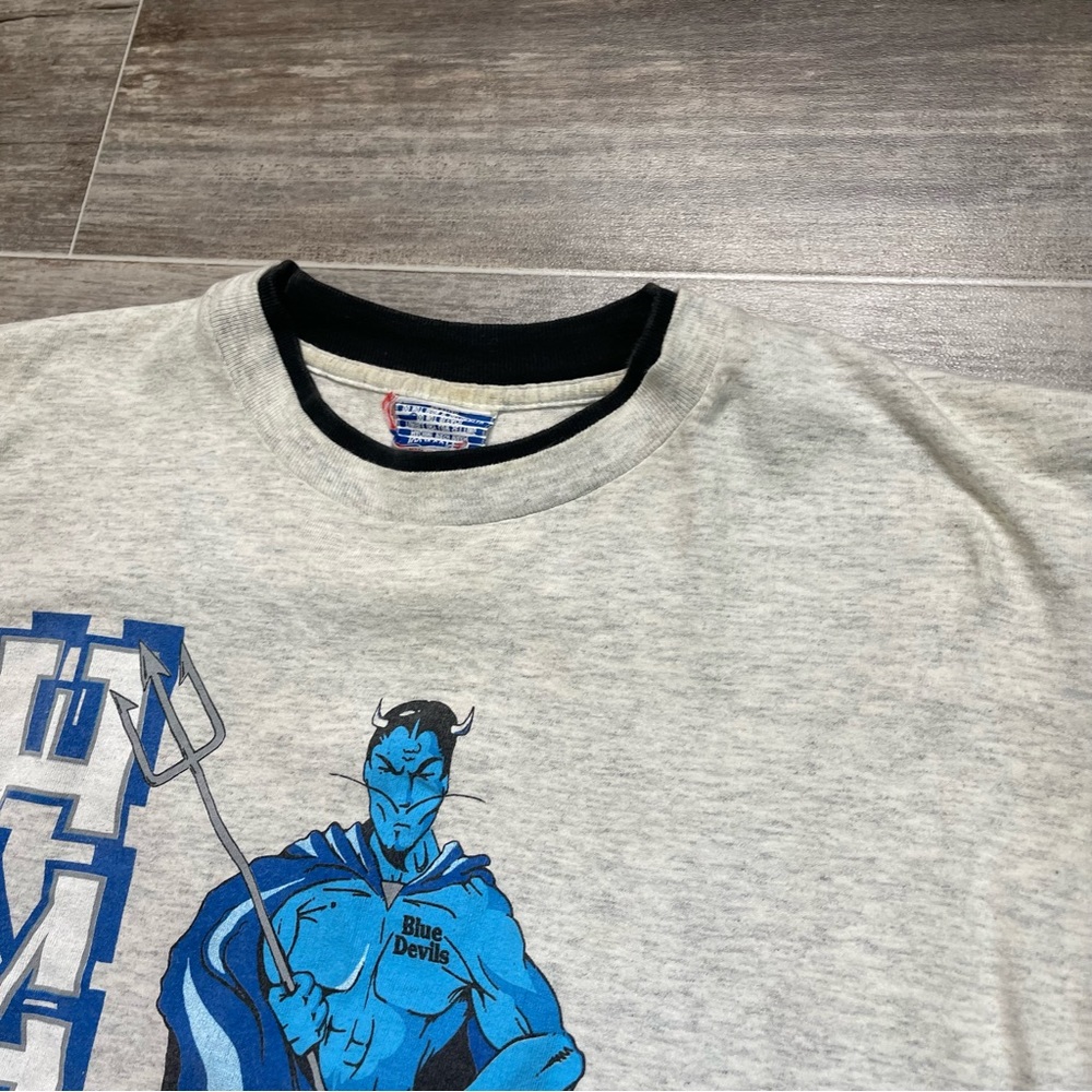 Vintage Duke Blue Devils T Shirt Double Sleeve - Picture 5 of 9